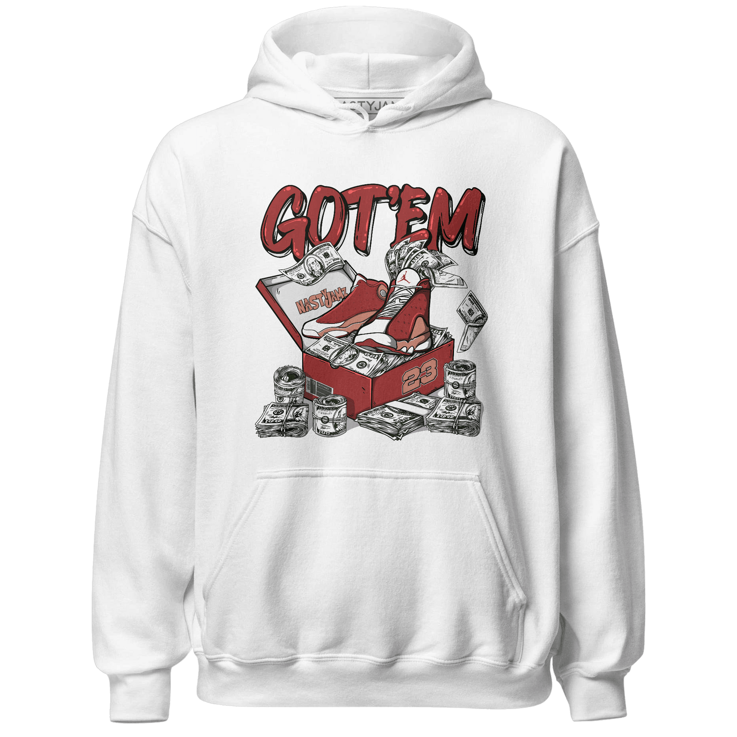 Dune Red 13s Hoodie Match Dollar Sneaker Box - NastyJamz