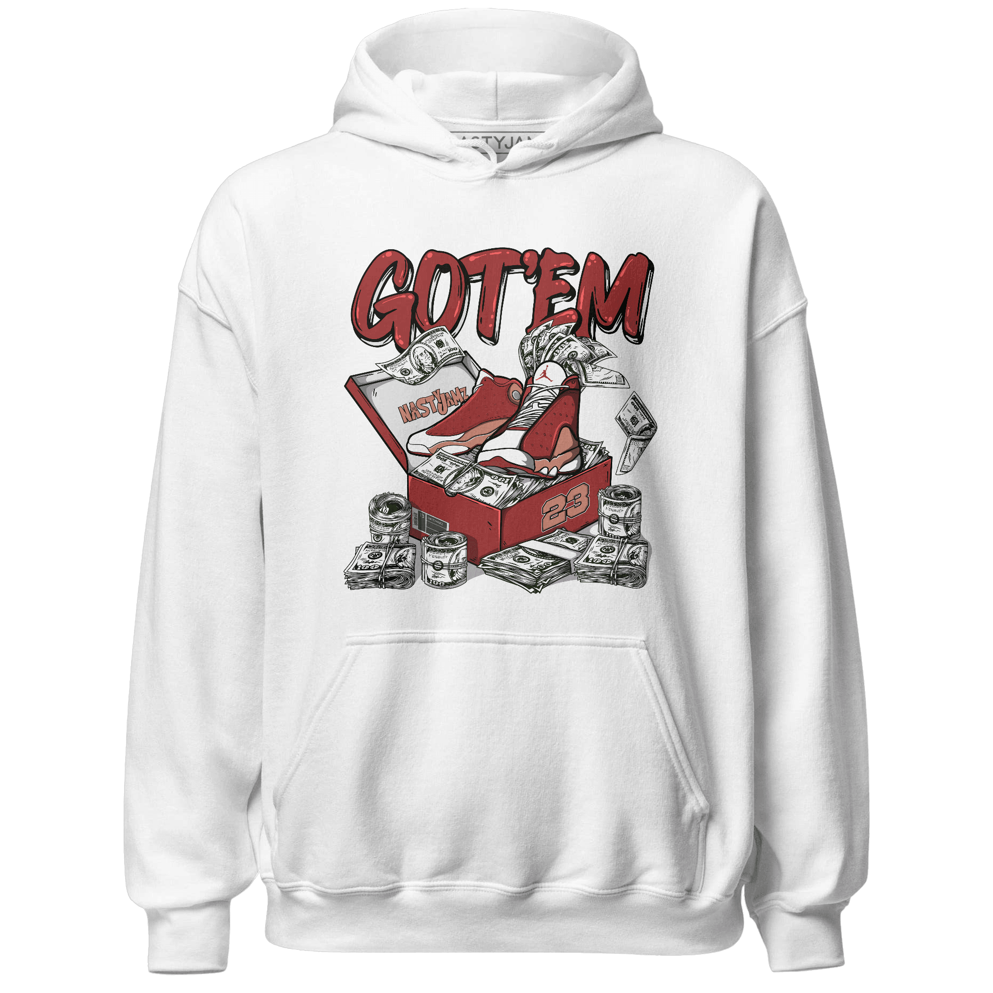 Dune Red 13s Hoodie Match Dollar Sneaker Box - NastyJamz