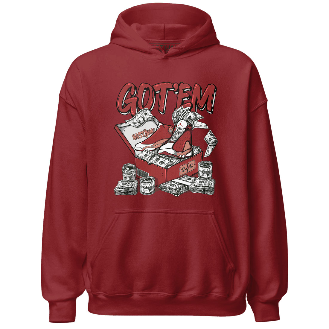 Dune Red 13s Hoodie Match Dollar Sneaker Box - NastyJamz
