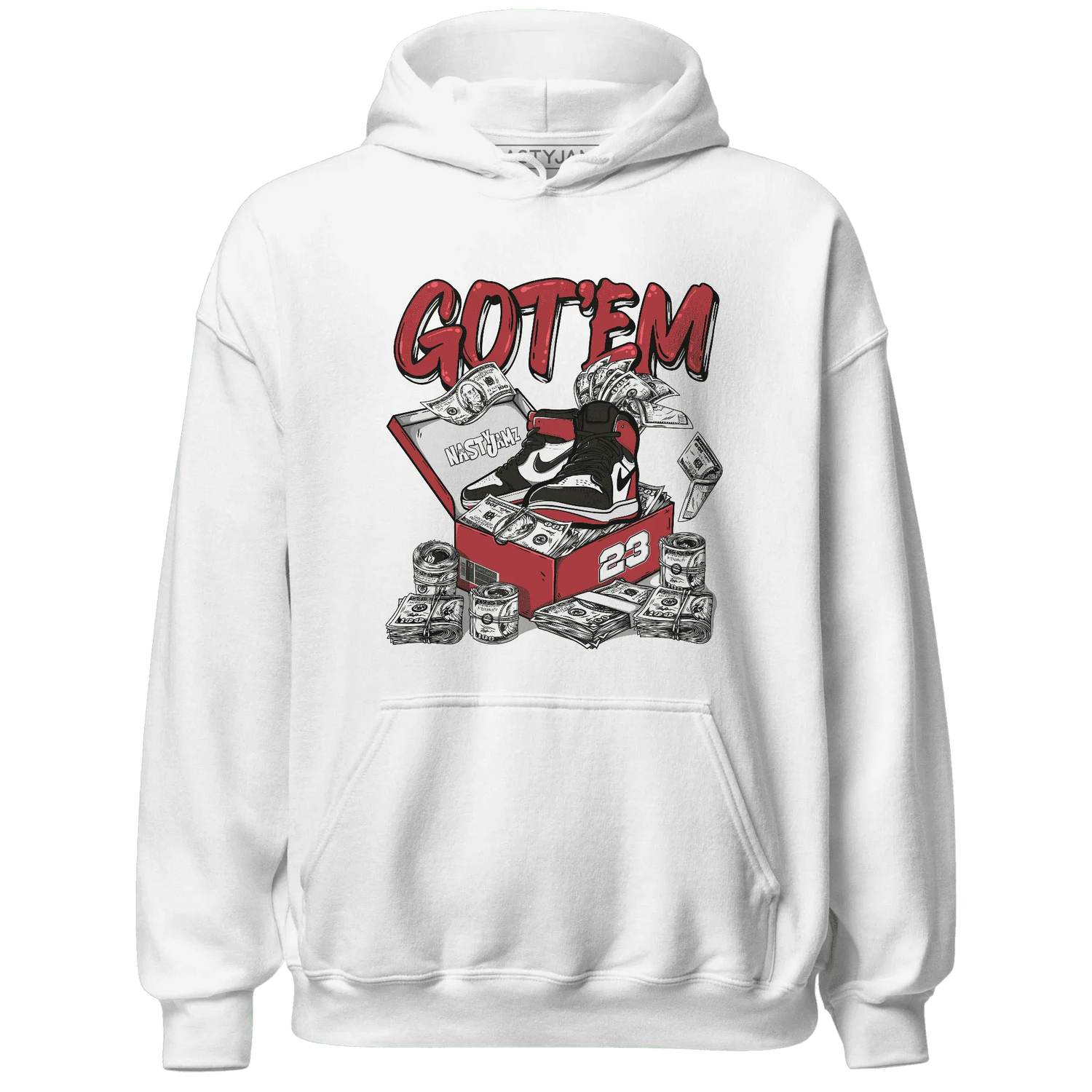 Black-Toe-Reimagined-Red-White-1s-NastyJamz-Hoodie-Match-Dollar-Sneaker-Box