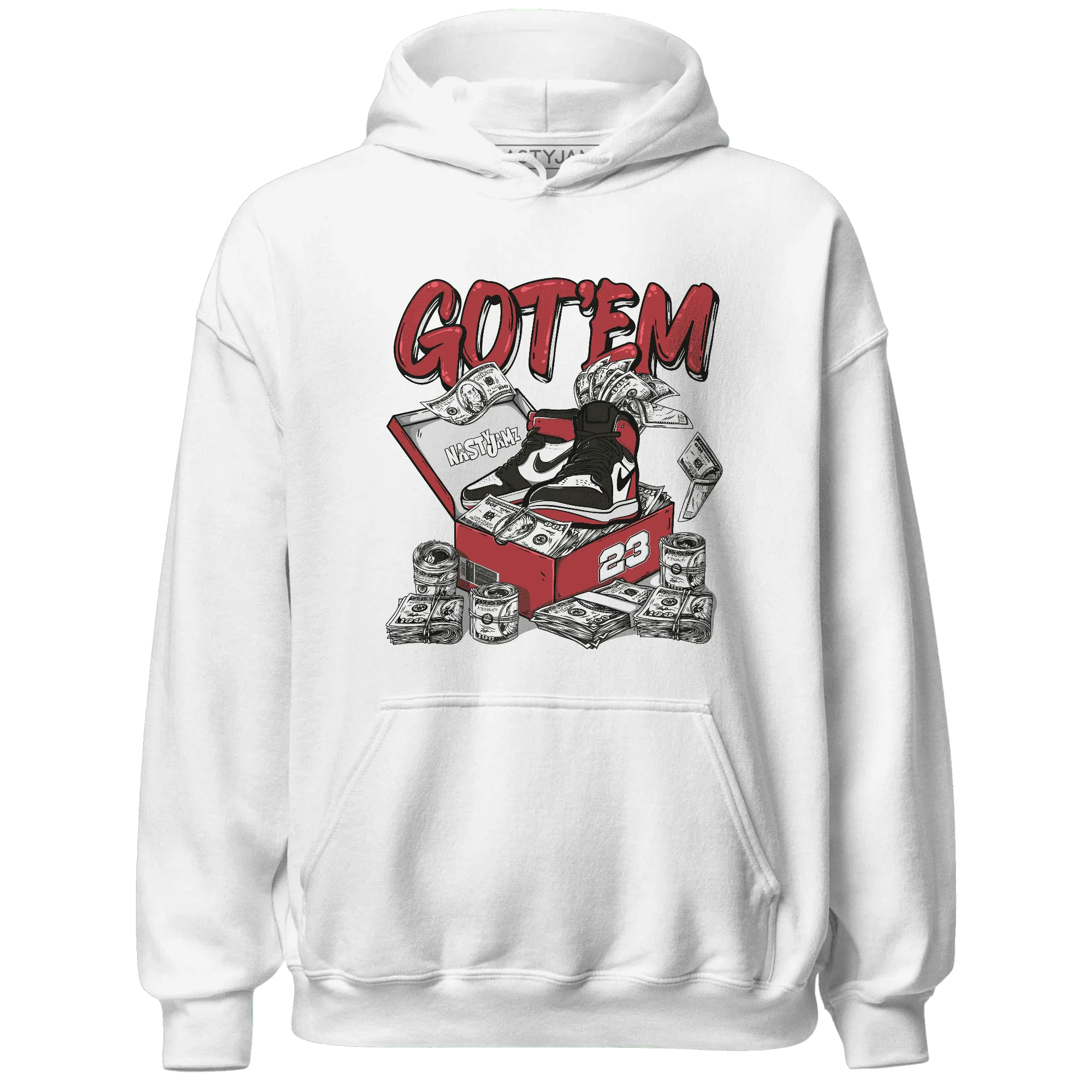 Black-Toe-Reimagined-Red-White-1s-NastyJamz-Hoodie-Match-Dollar-Sneaker-Box