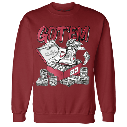 High 85 Metallic Burgundy 1s Sweatshirt Match Dollar Sneaker Box - NastyJamz