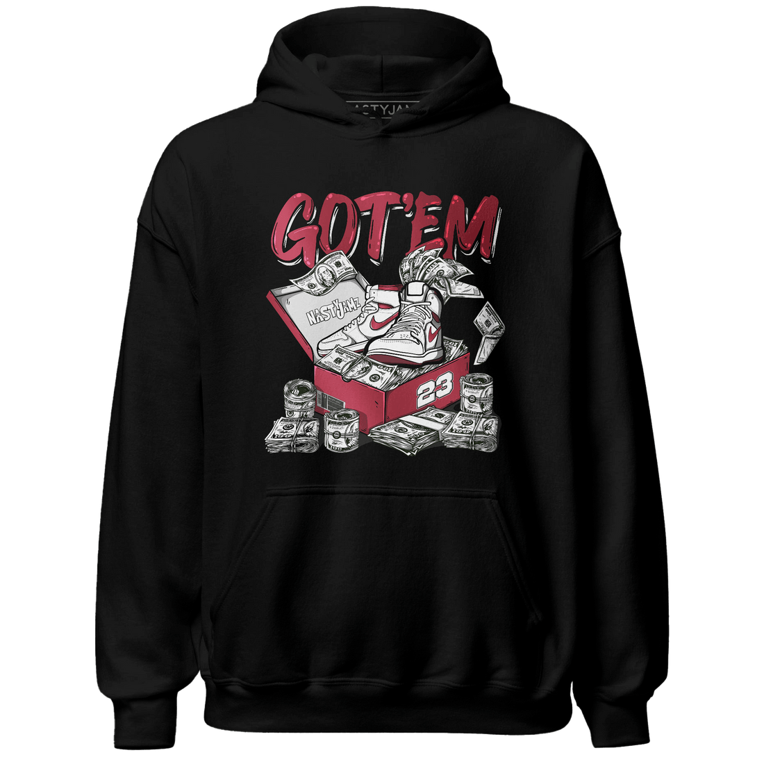 High 85 Metallic Burgundy 1s Hoodie Match Dollar Sneaker Box - NastyJamz