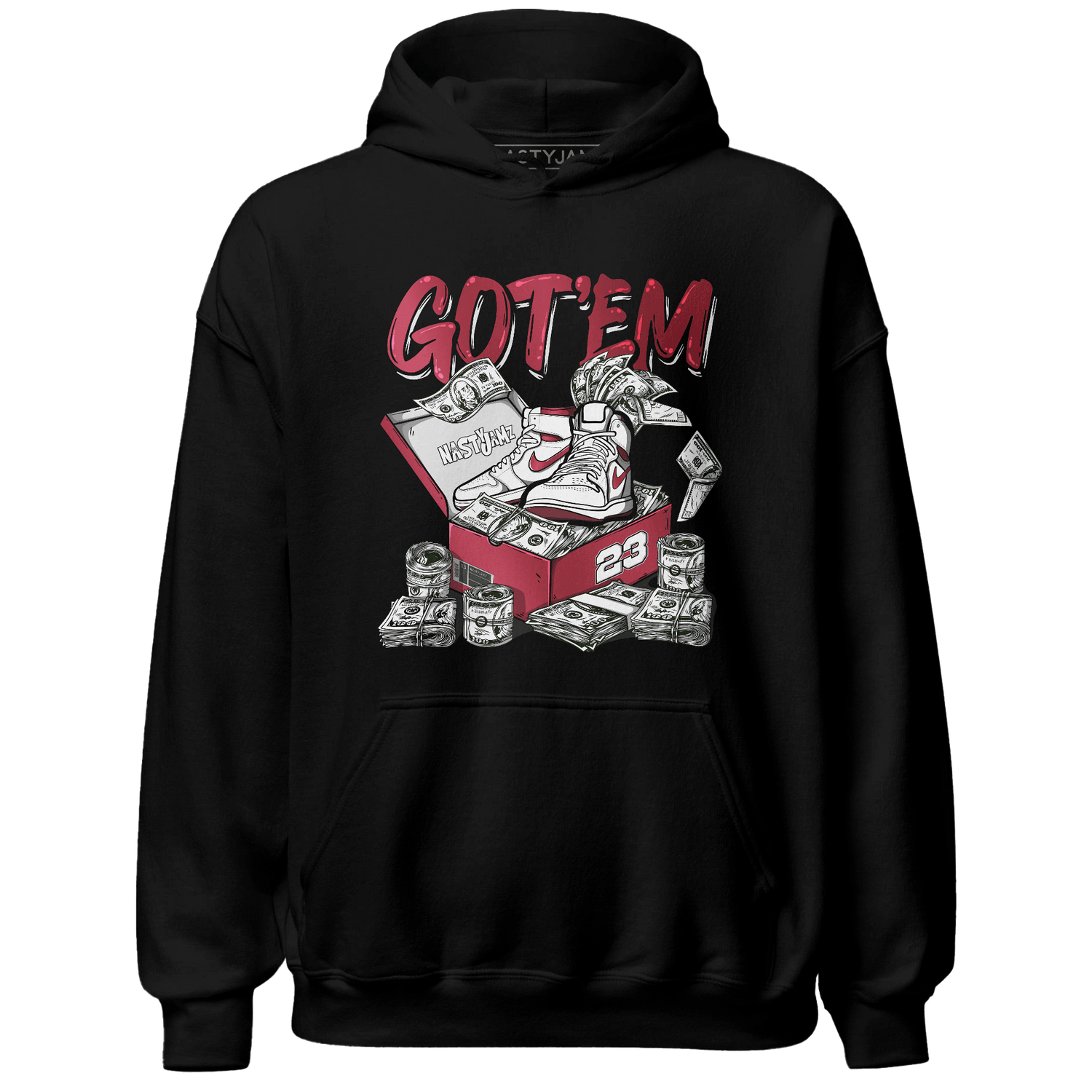 High 85 Metallic Burgundy 1s Hoodie Match Dollar Sneaker Box - NastyJamz