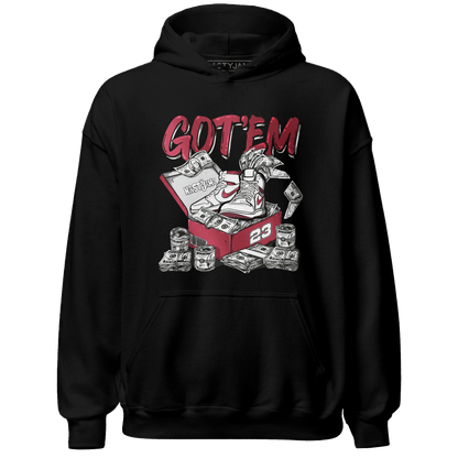 High 85 Metallic Burgundy 1s Hoodie Match Dollar Sneaker Box - NastyJamz