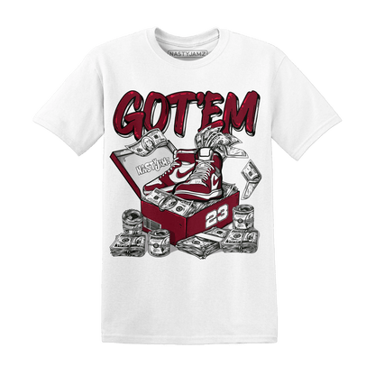High White Team Red 1s T Shirt Match Dollar Sneaker Box - NastyJamz