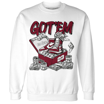 High White Team Red 1s Sweatshirt Match Dollar Sneaker Box - NastyJamz