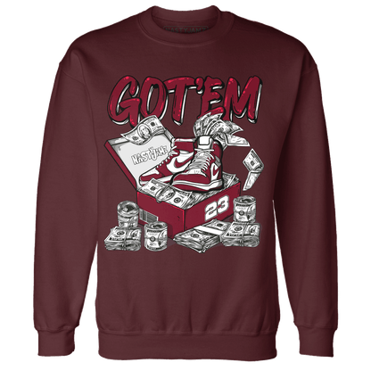 High White Team Red 1s Sweatshirt Match Dollar Sneaker Box - NastyJamz