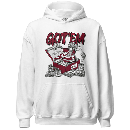 High White Team Red 1s Hoodie Match Dollar Sneaker Box - NastyJamz