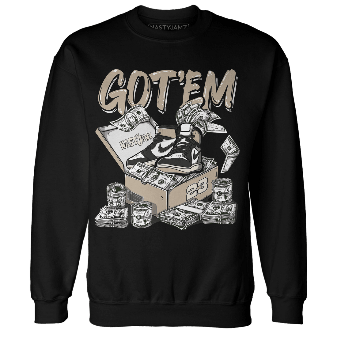 Latte 1s Sweatshirt Match Dollar Sneaker Box - NastyJamz