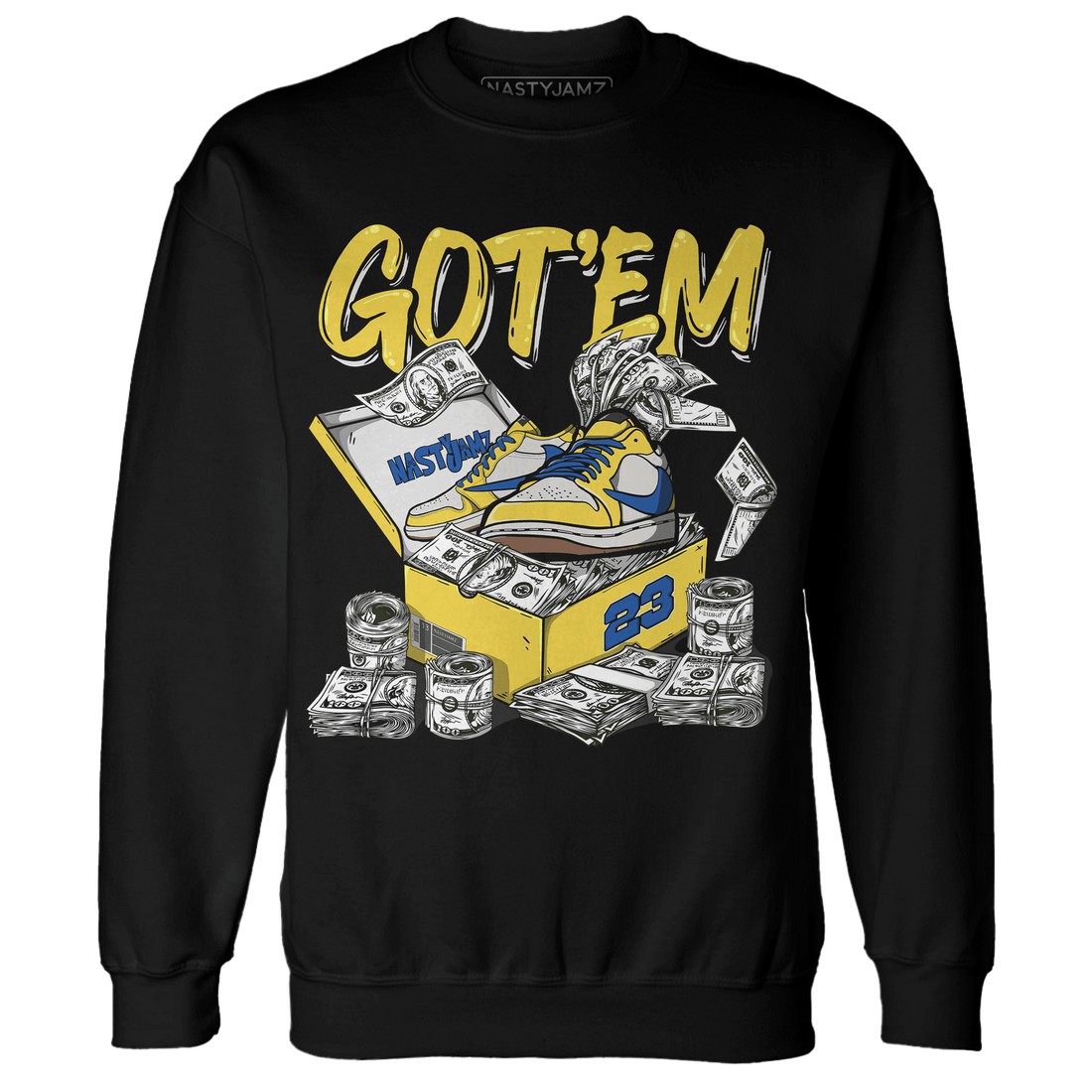 Low OG Canary TVSC 1s Sweatshirt Match Dollar Sneaker Box - NastyJamz