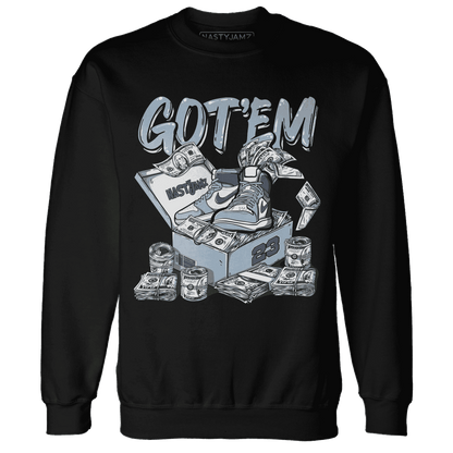 Mid Diffused Blue Grey 1s Sweatshirt Match Dollar Sneaker Box - NastyJamz
