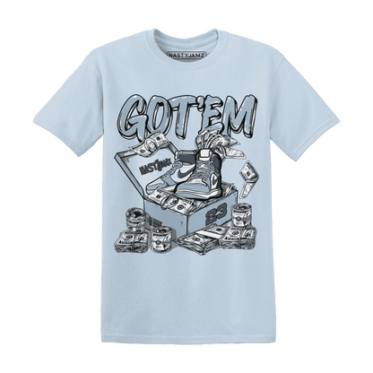 Mid Diffused Blue Grey 1s T Shirt Match Dollar Sneaker Box - NastyJamz