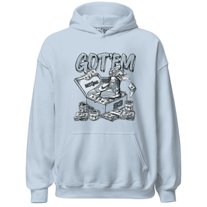 Mid Diffused Blue Grey 1s Hoodie Match Dollar Sneaker Box - NastyJamz
