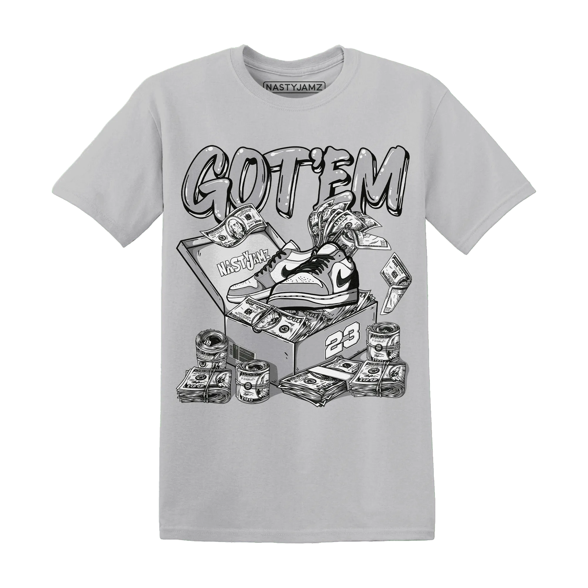Wolf-Grey-1s-T-Shirt-Match-Dollar-Sneaker-Box
