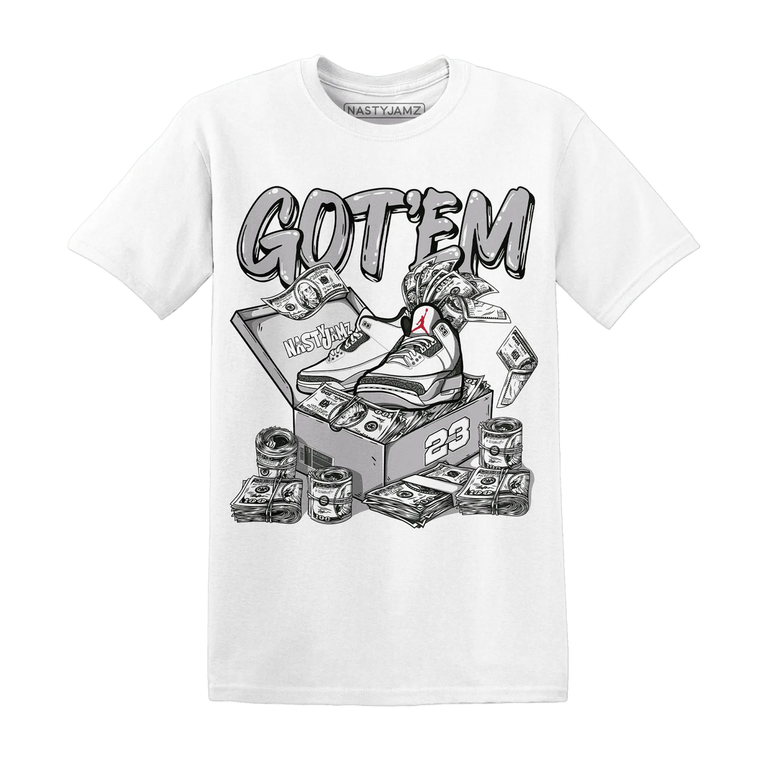 Cement-Grey-3s-T-Shirt-Match-Dollar-Sneaker-Box