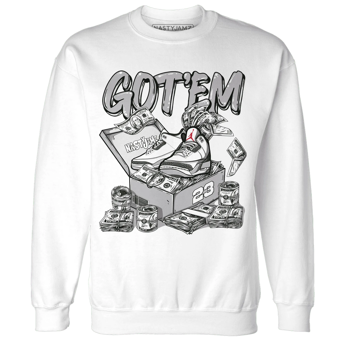 Cement-Grey-3s-Sweatshirt-Match-Dollar-Sneaker-Box