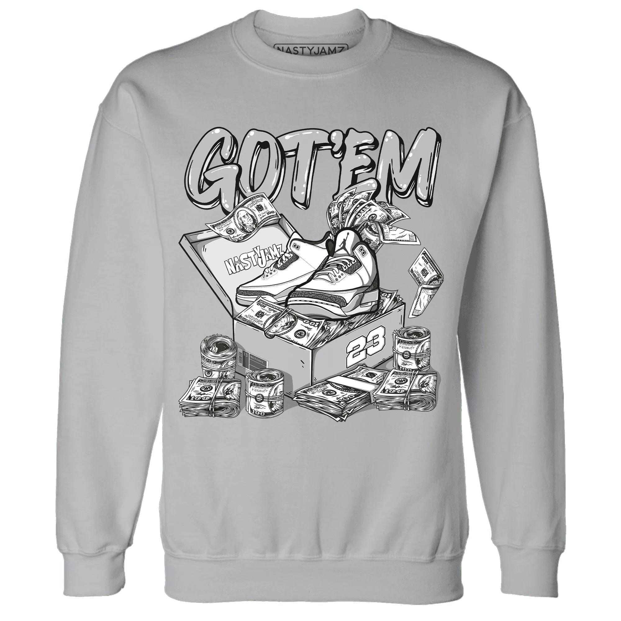 Cement-Grey-3s-Sweatshirt-Match-Dollar-Sneaker-Box