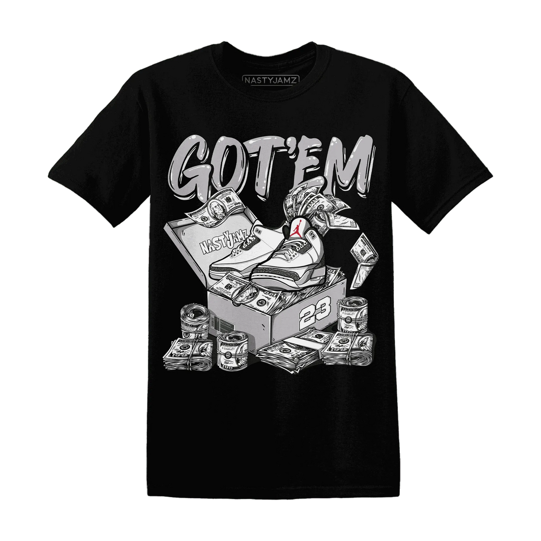 Cement-Grey-3s-T-Shirt-Match-Dollar-Sneaker-Box