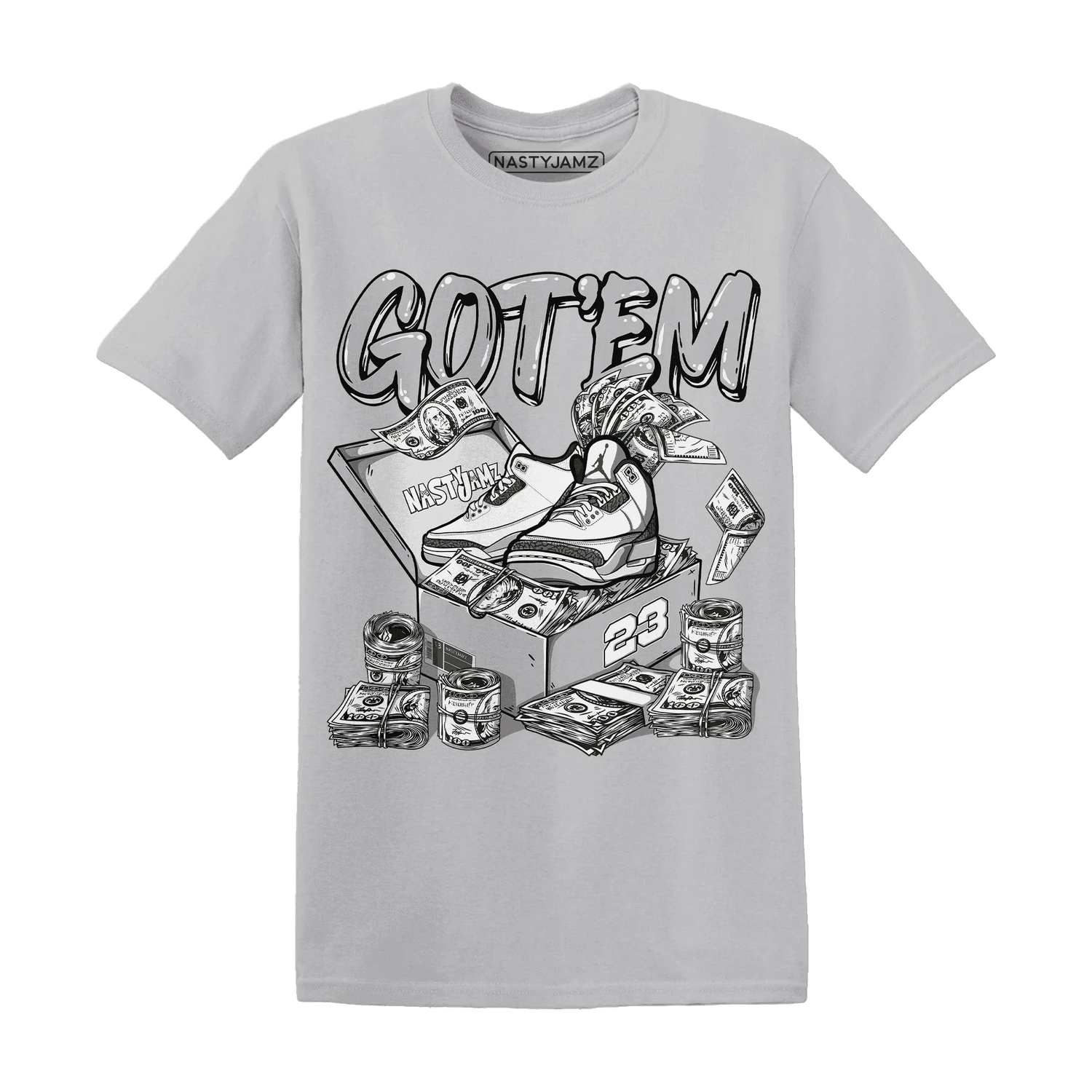 Cement-Grey-3s-T-Shirt-Match-Dollar-Sneaker-Box