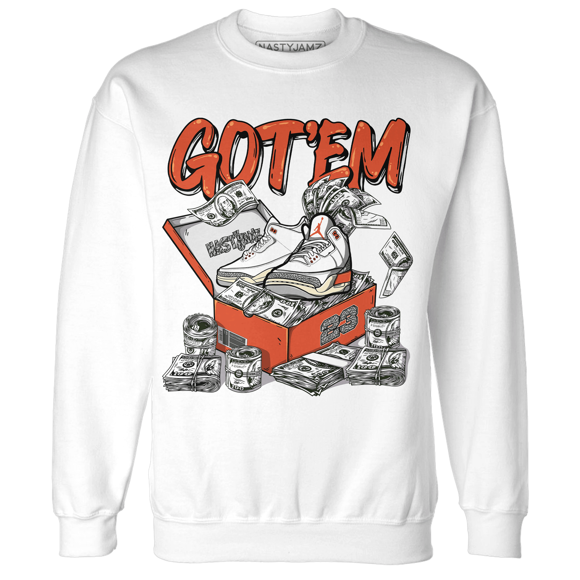 Georgia Peach 3s Sweatshirt Match Dollar Sneaker Box - NastyJamz