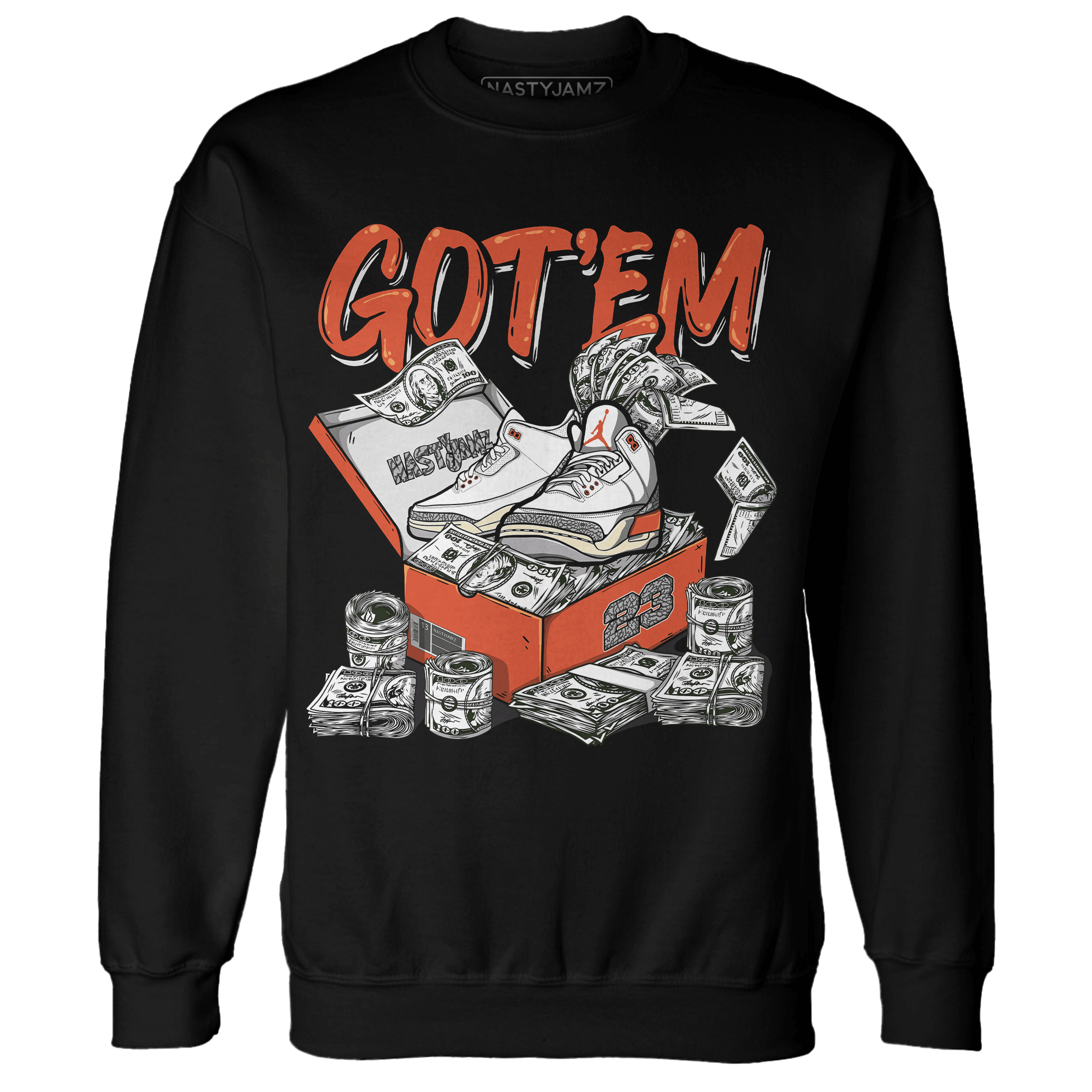 Georgia Peach 3s Sweatshirt Match Dollar Sneaker Box - NastyJamz