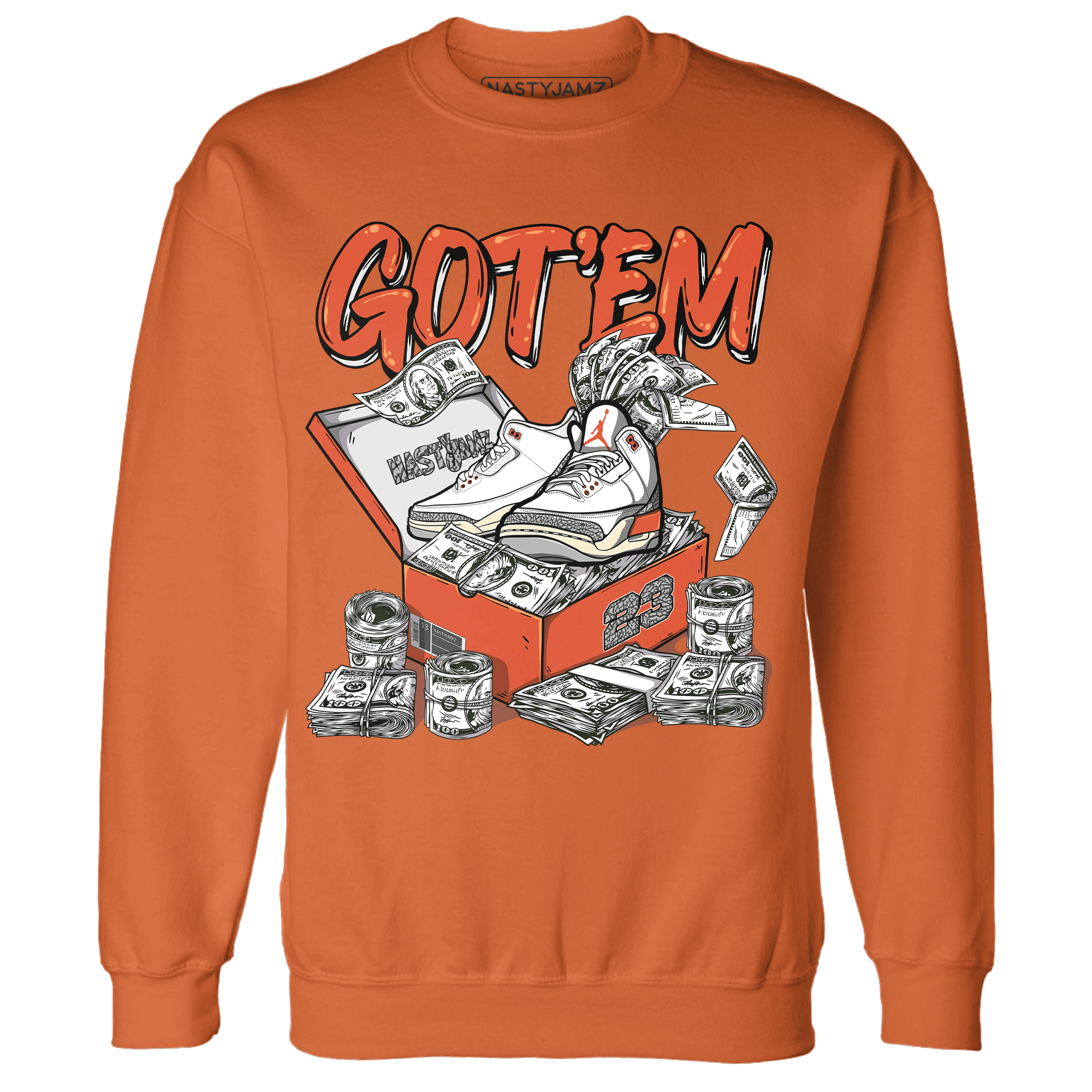Georgia Peach 3s Sweatshirt Match Dollar Sneaker Box - NastyJamz