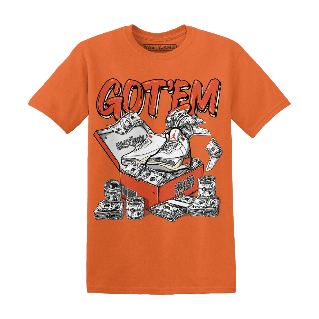 Georgia Peach 3s T Shirt Match Dollar Sneaker Box - NastyJamz