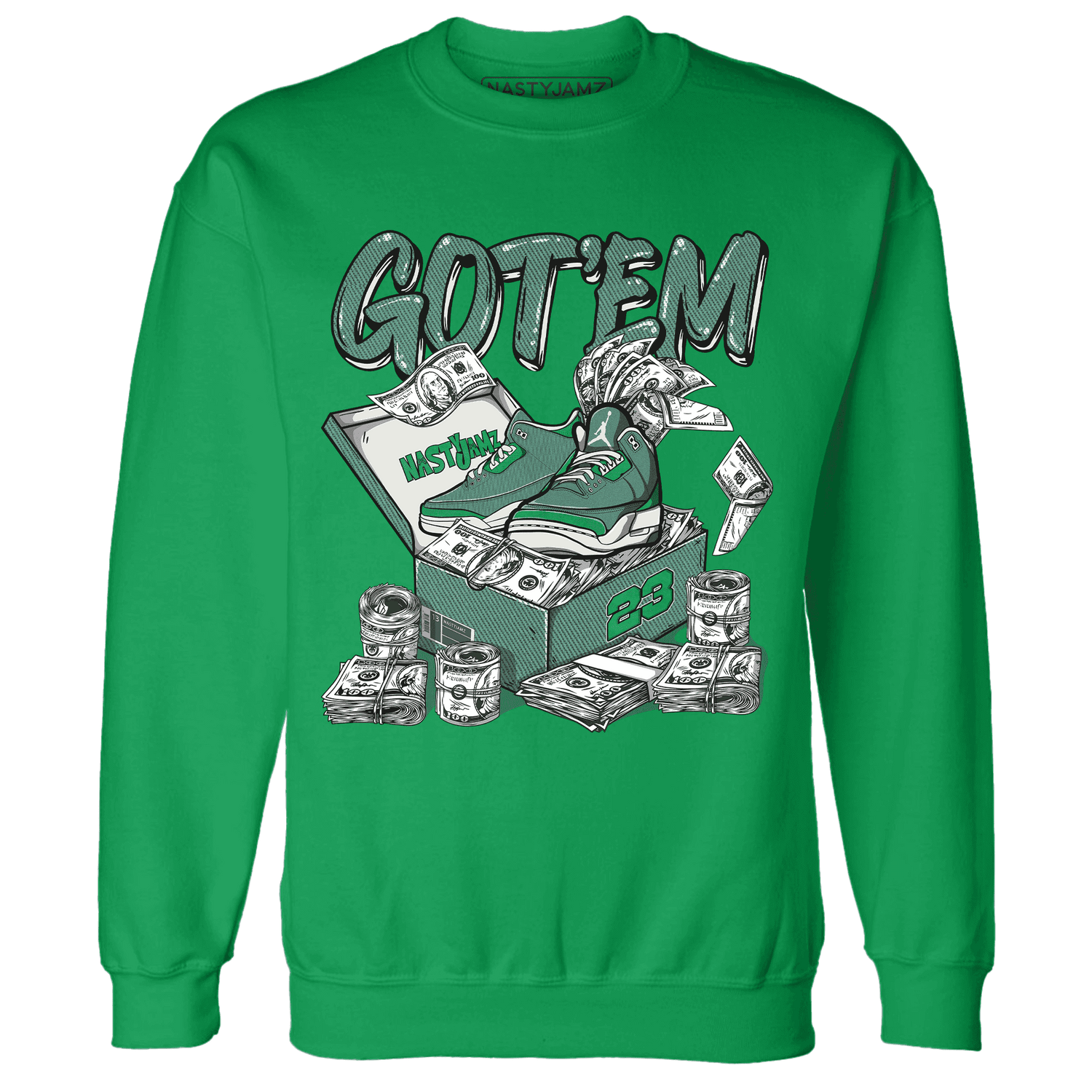 Nina CN Abney 3s Sweatshirt Match Dollar Sneaker Box - NastyJamz