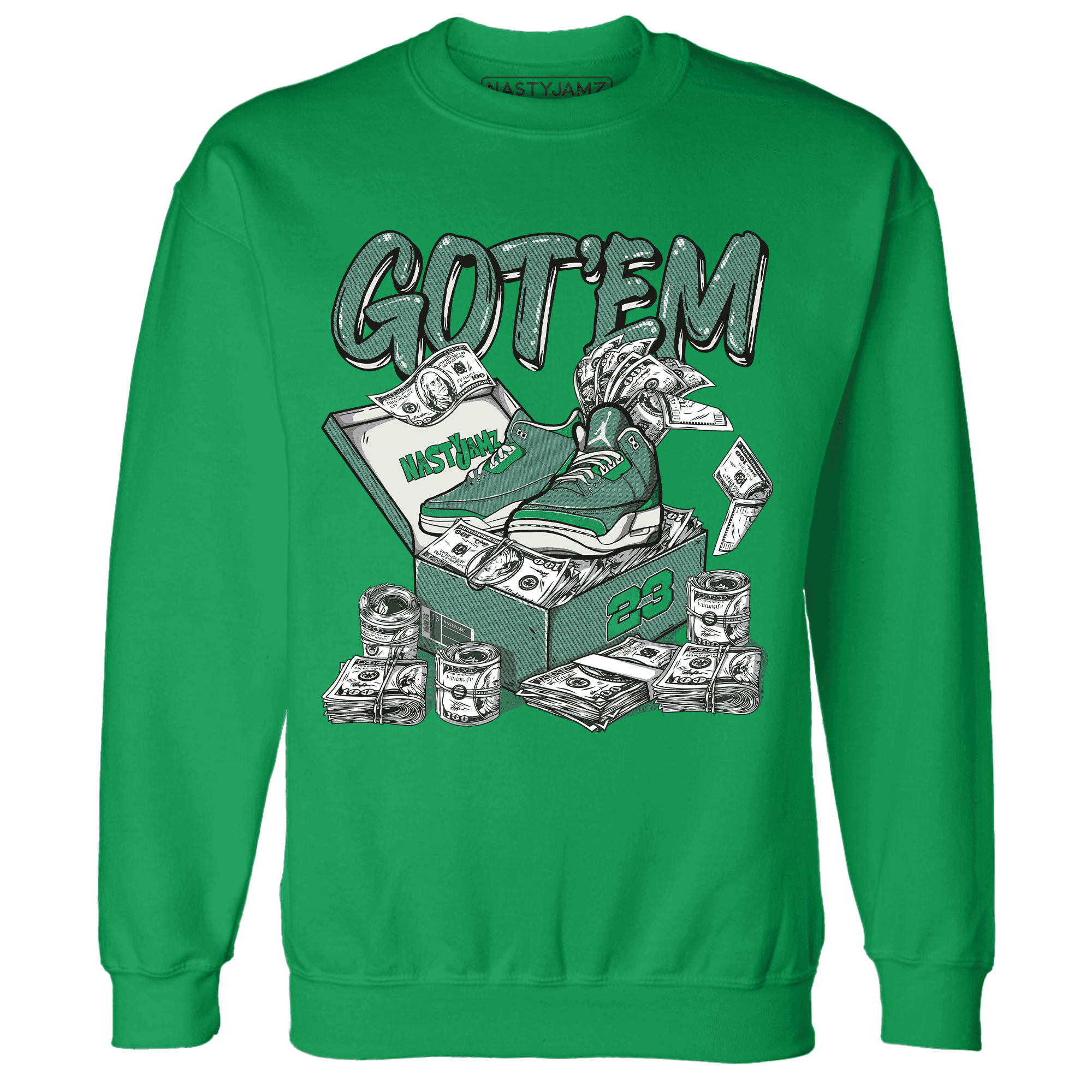 Nina CN Abney 3s Sweatshirt Match Dollar Sneaker Box - NastyJamz