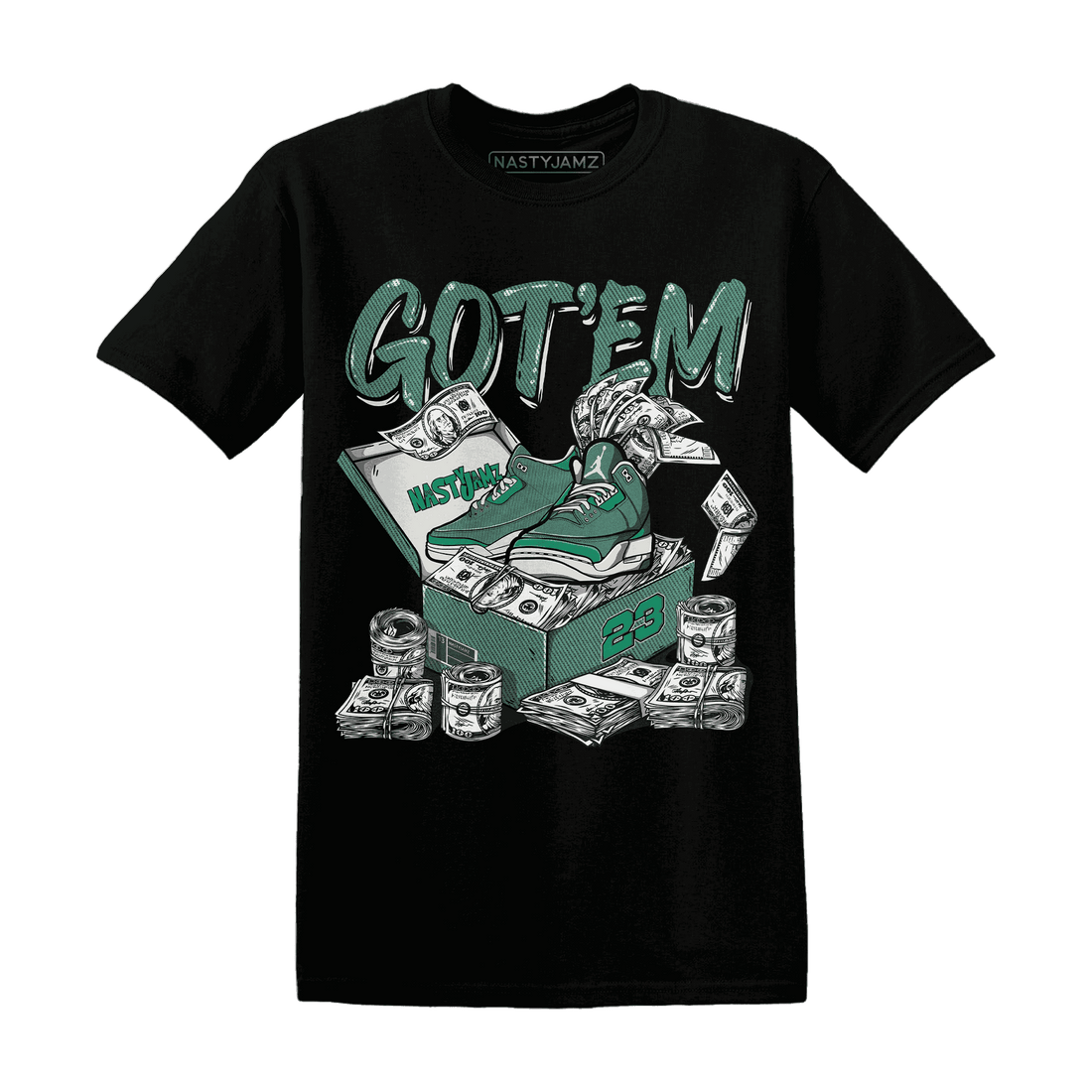 Nina CN Abney 3s T Shirt Match Dollar Sneaker Box - NastyJamz