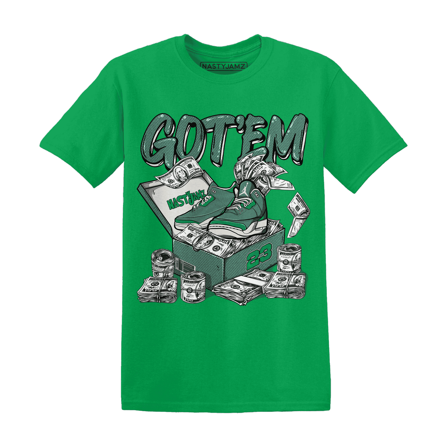 Nina CN Abney 3s T Shirt Match Dollar Sneaker Box - NastyJamz