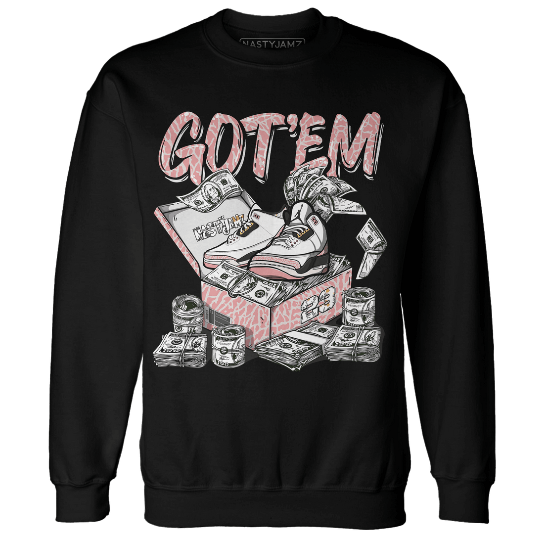 Red Stardust 3s Sweatshirt Match Dollar Sneaker Box - NastyJamz