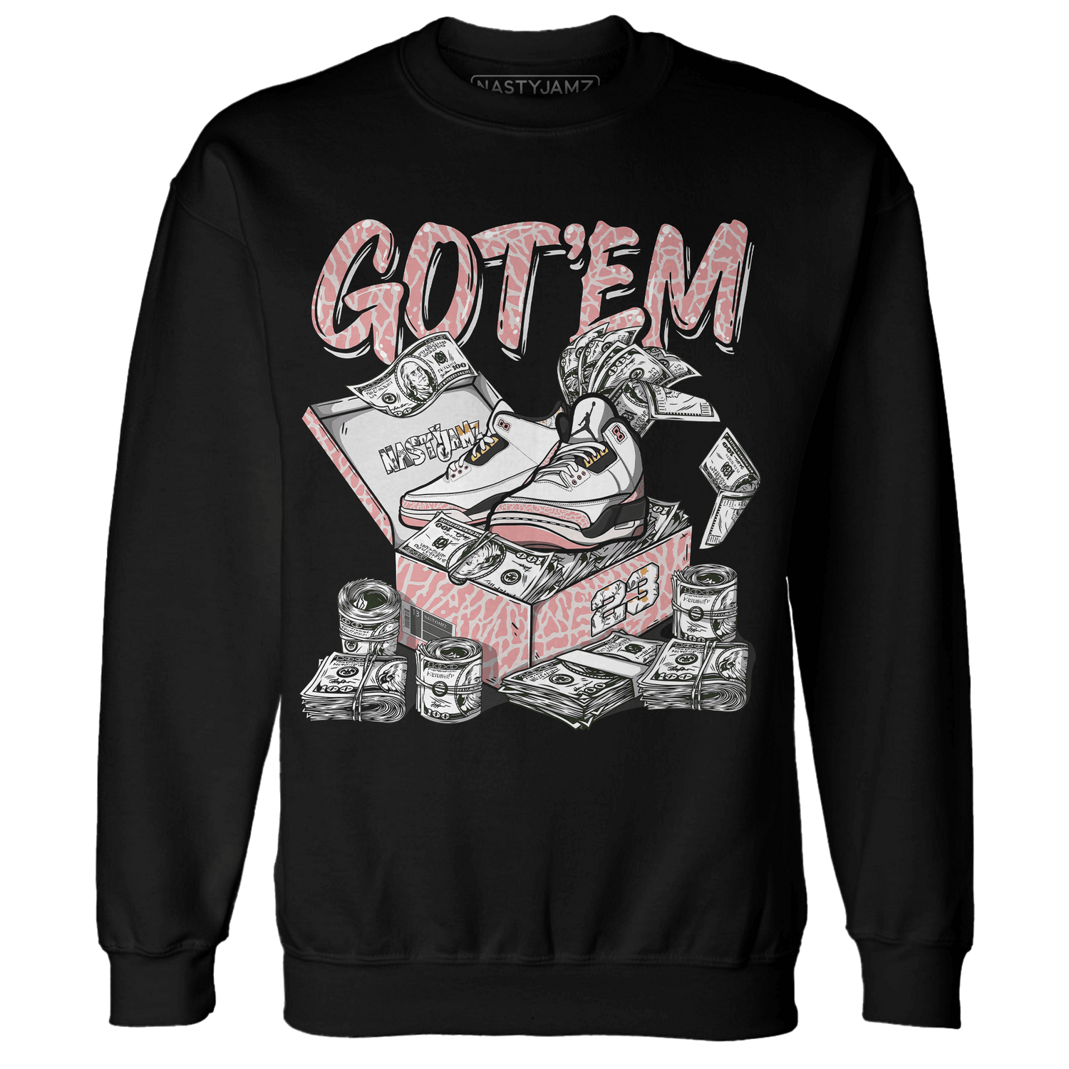 Red Stardust 3s Sweatshirt Match Dollar Sneaker Box - NastyJamz