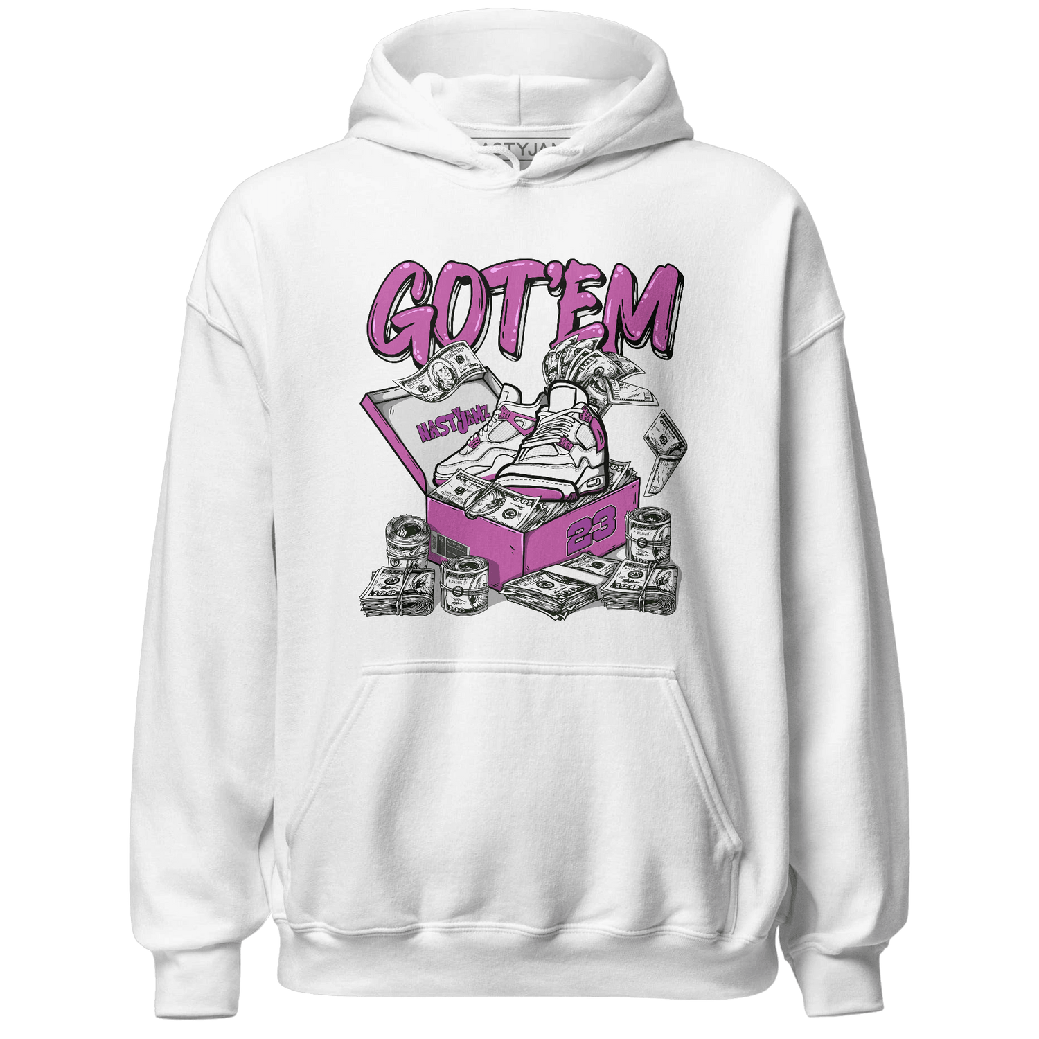 GS Hyper Violet 4s Hoodie Match Dollar Sneaker Box - NastyJamz