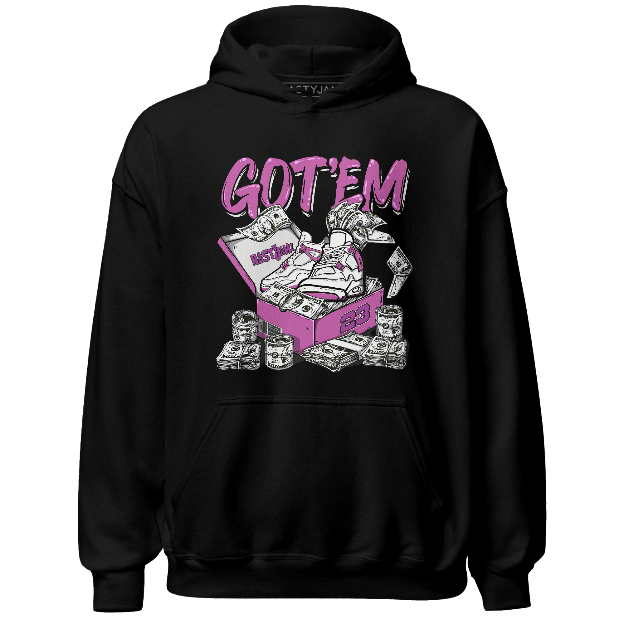 GS Hyper Violet 4s Hoodie Match Dollar Sneaker Box - NastyJamz
