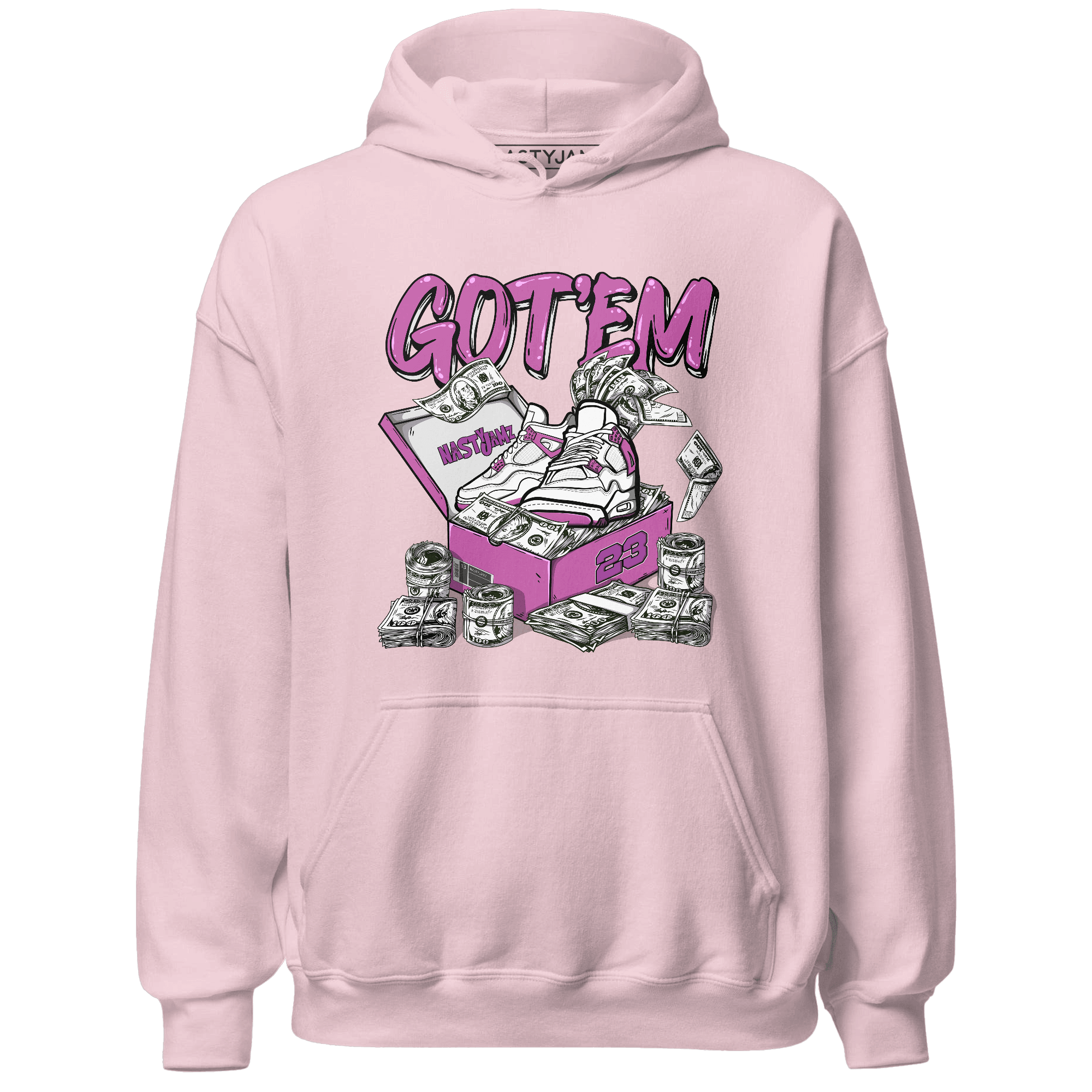 GS Hyper Violet 4s Hoodie Match Dollar Sneaker Box - NastyJamz
