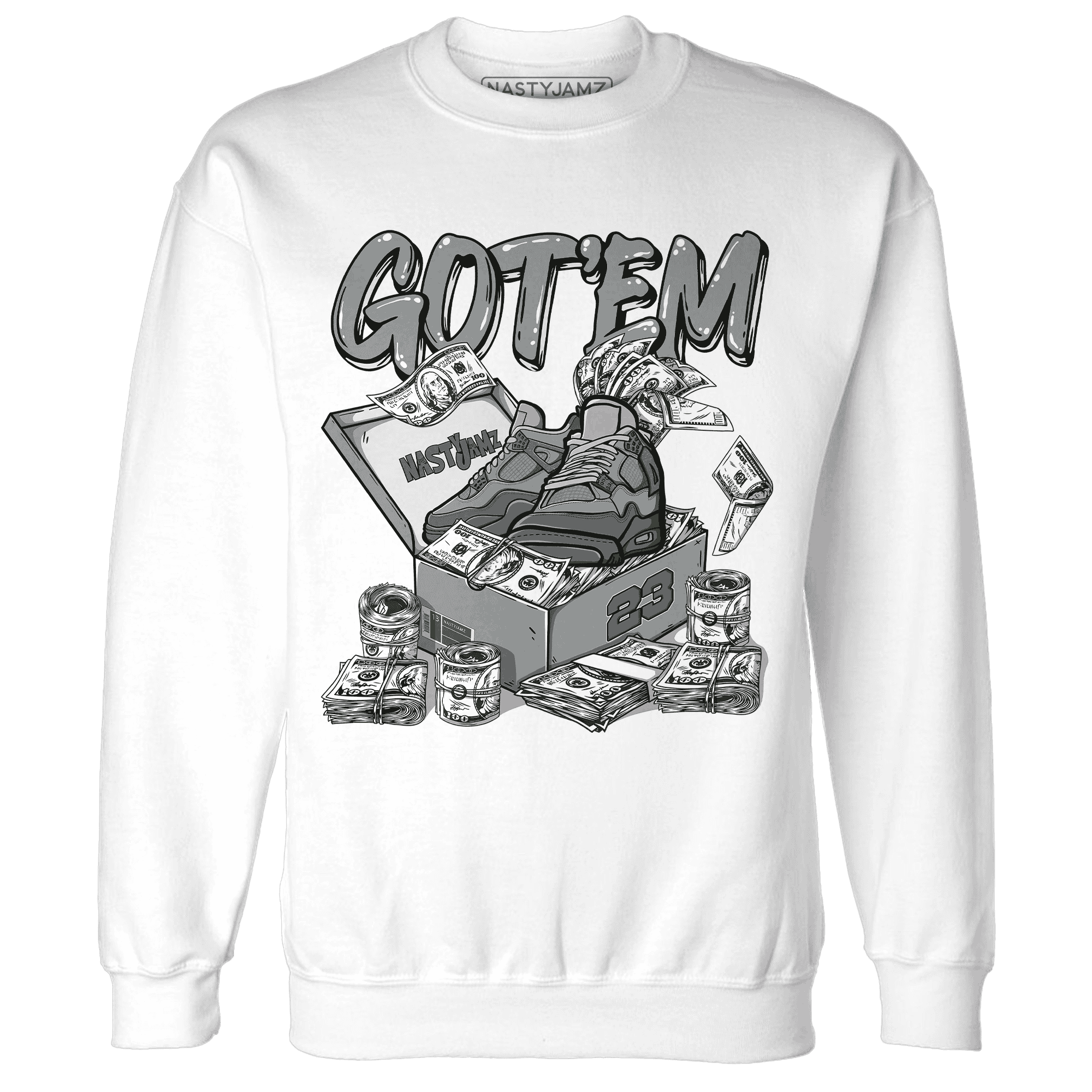 Paris Olympicsss 4s Sweatshirt Match Dollar Sneaker Box - NastyJamz
