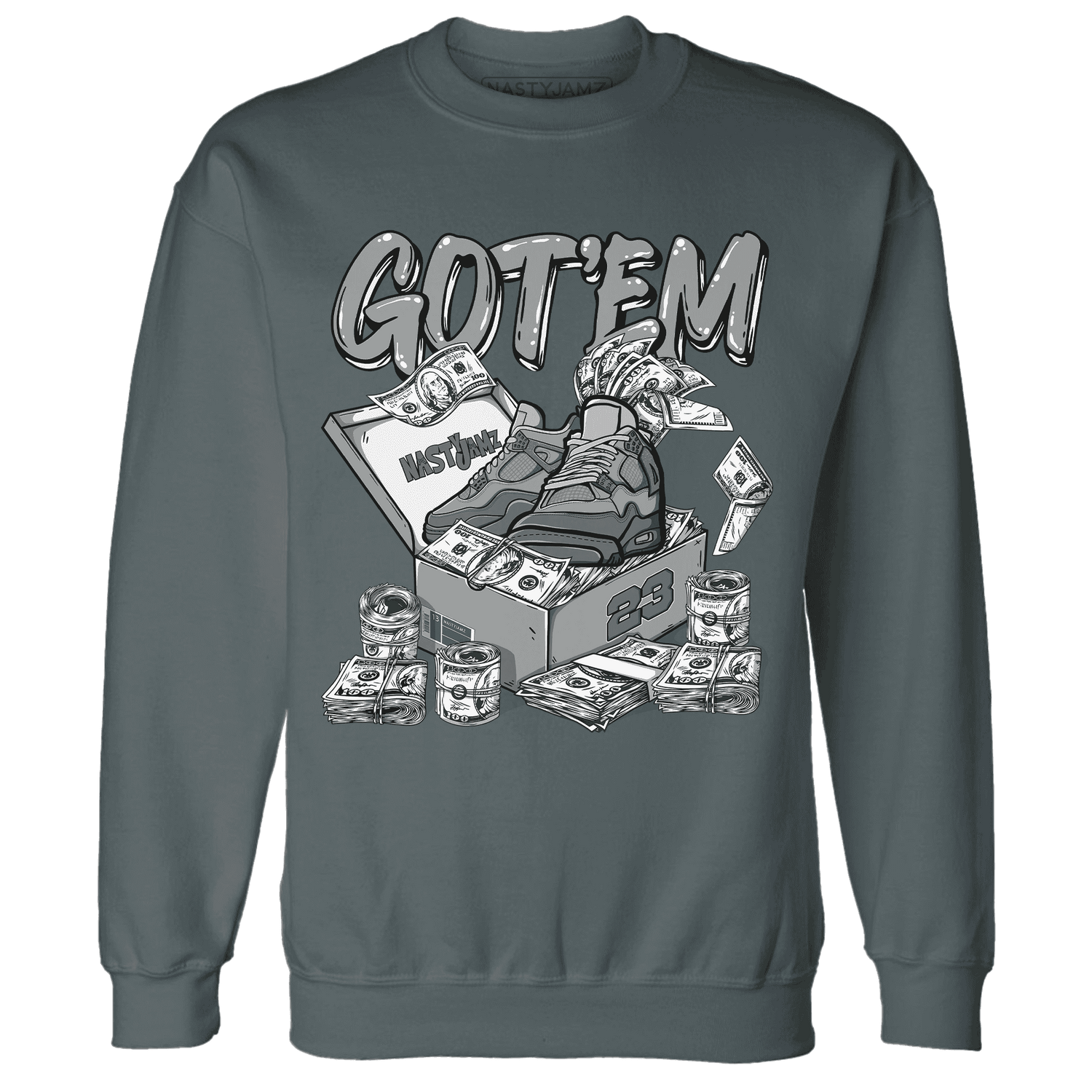 Paris Olympicsss 4s Sweatshirt Match Dollar Sneaker Box - NastyJamz