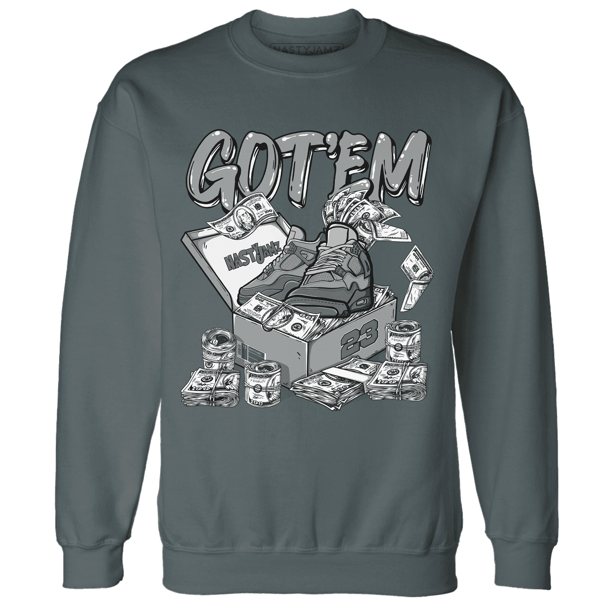 Paris Olympicsss 4s Sweatshirt Match Dollar Sneaker Box - NastyJamz