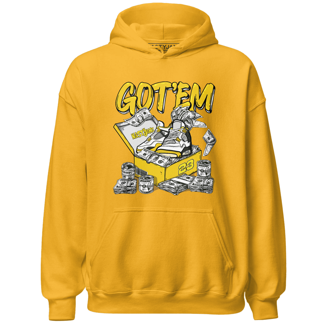 Vivid Sulfur 4s Hoodie Match Dollar Sneaker Box - NastyJamz