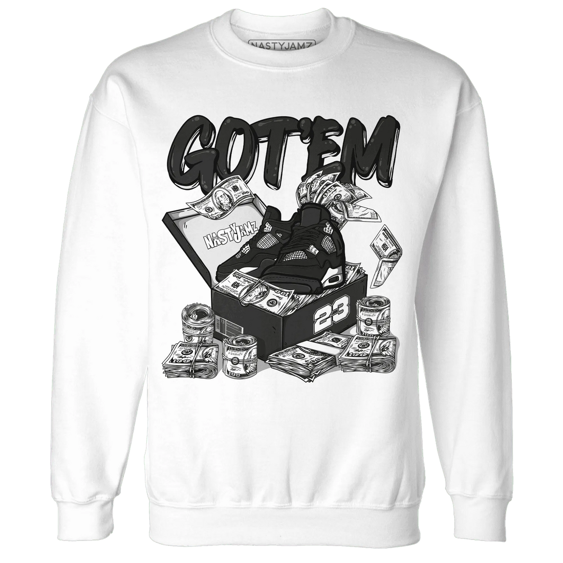 White-Thunder-4s-Sweatshirt-Match-Dollar-Sneaker-Box