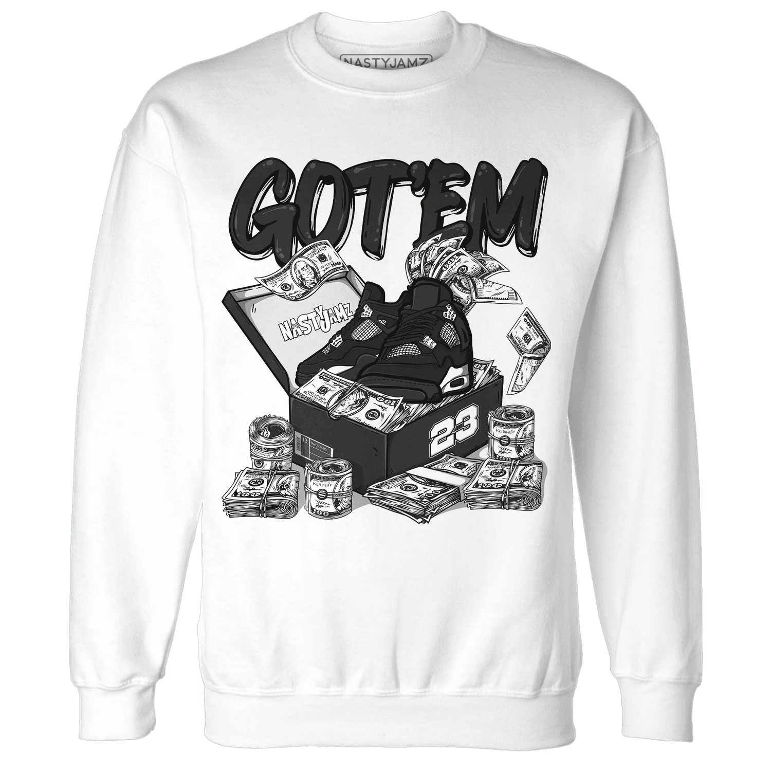 White-Thunder-4s-Sweatshirt-Match-Dollar-Sneaker-Box