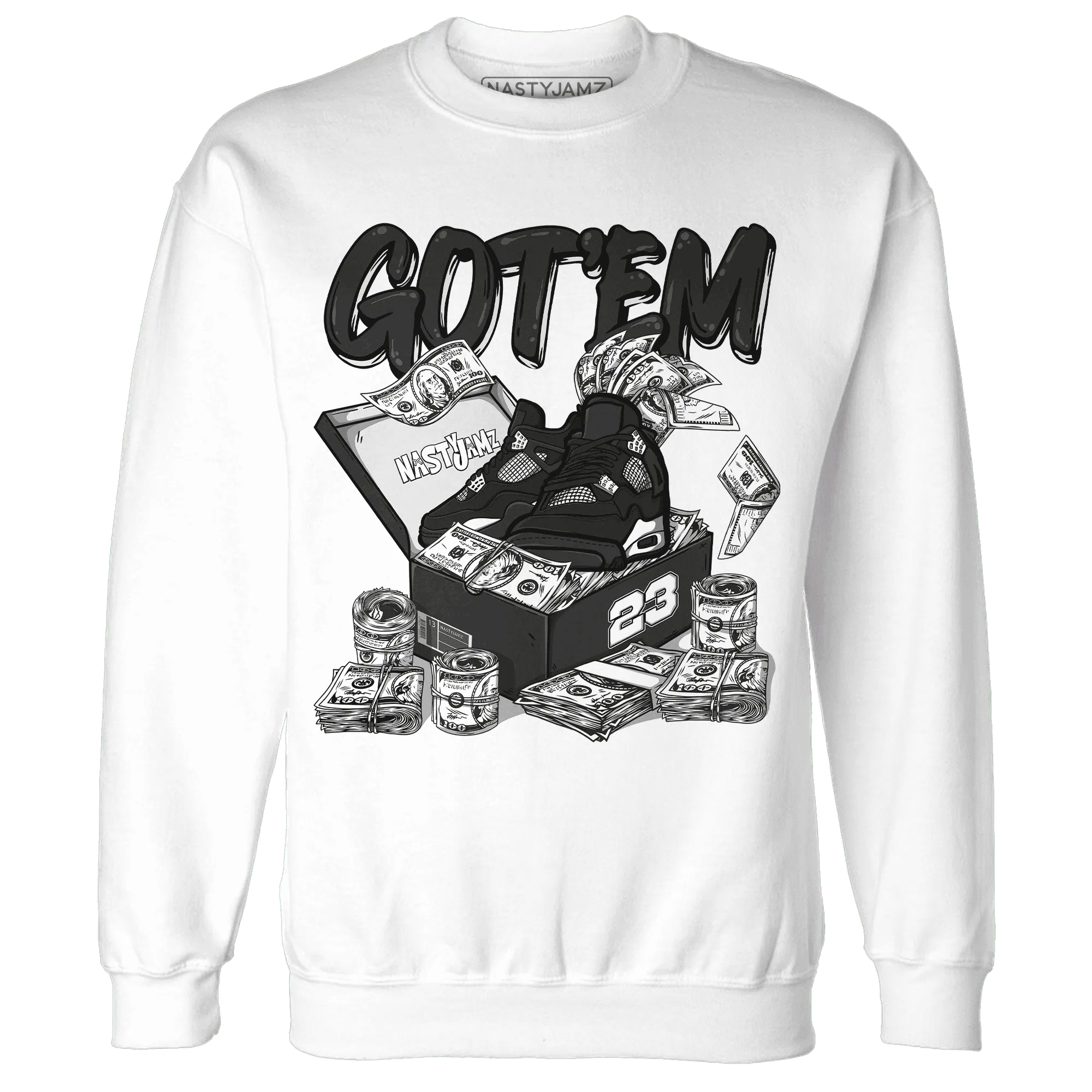 White-Thunder-4s-Sweatshirt-Match-Dollar-Sneaker-Box
