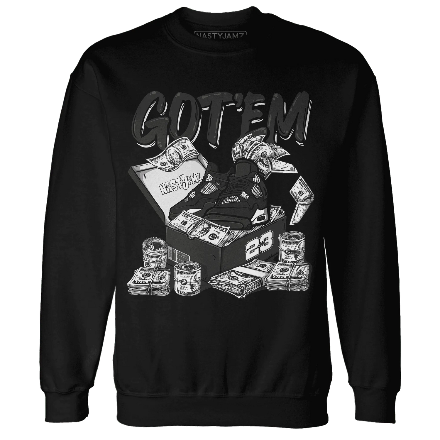 White-Thunder-4s-Sweatshirt-Match-Dollar-Sneaker-Box