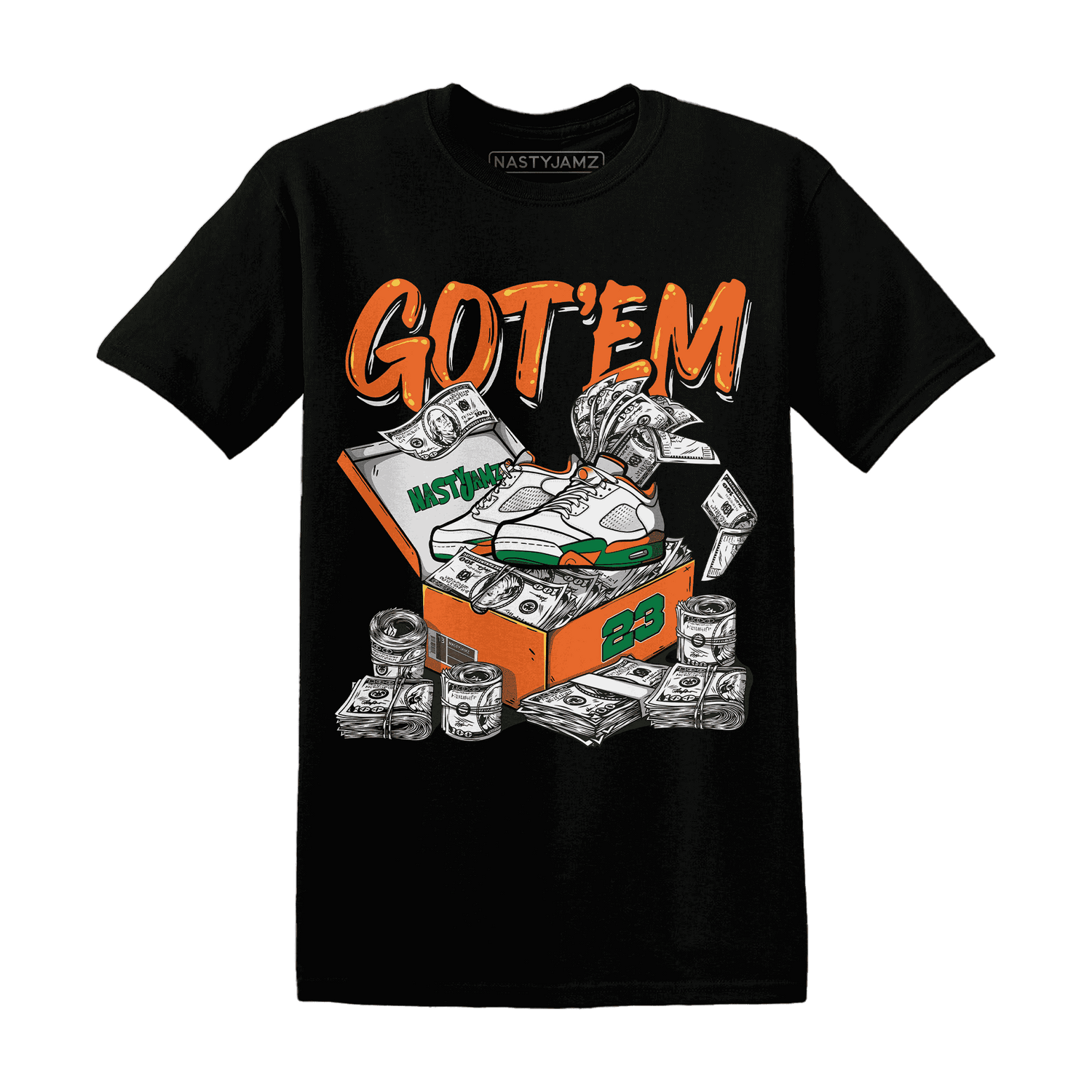 MAM Hurricanes 5s T Shirt Match Dollar Sneaker Box - NastyJamz