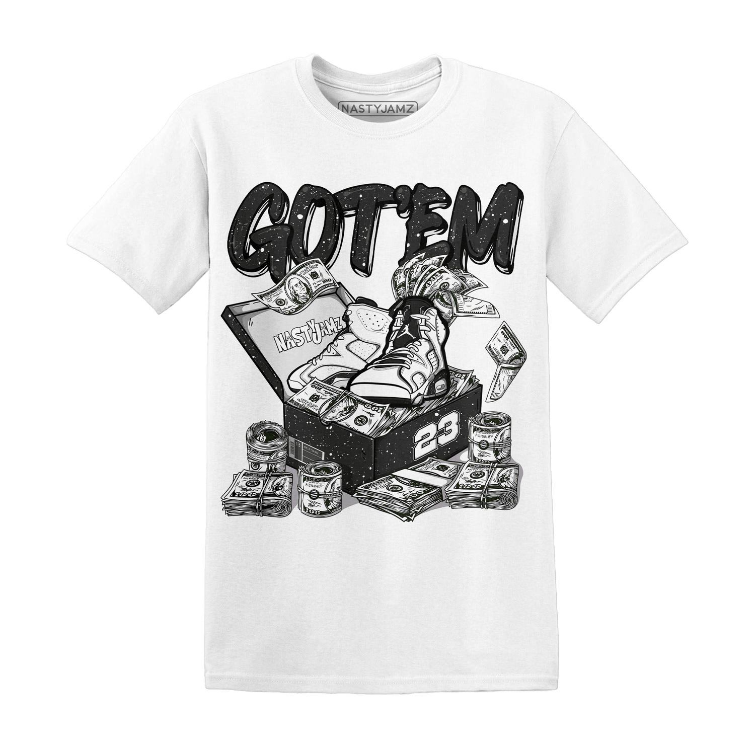 Reverse Oreo 6s T Shirt Match Dollar Sneaker Box - NastyJamz