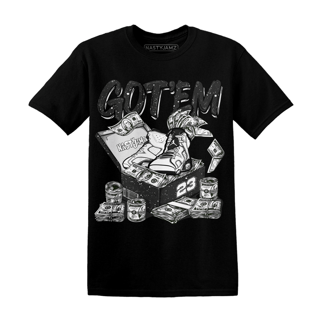 Reverse Oreo 6s T Shirt Match Dollar Sneaker Box - NastyJamz