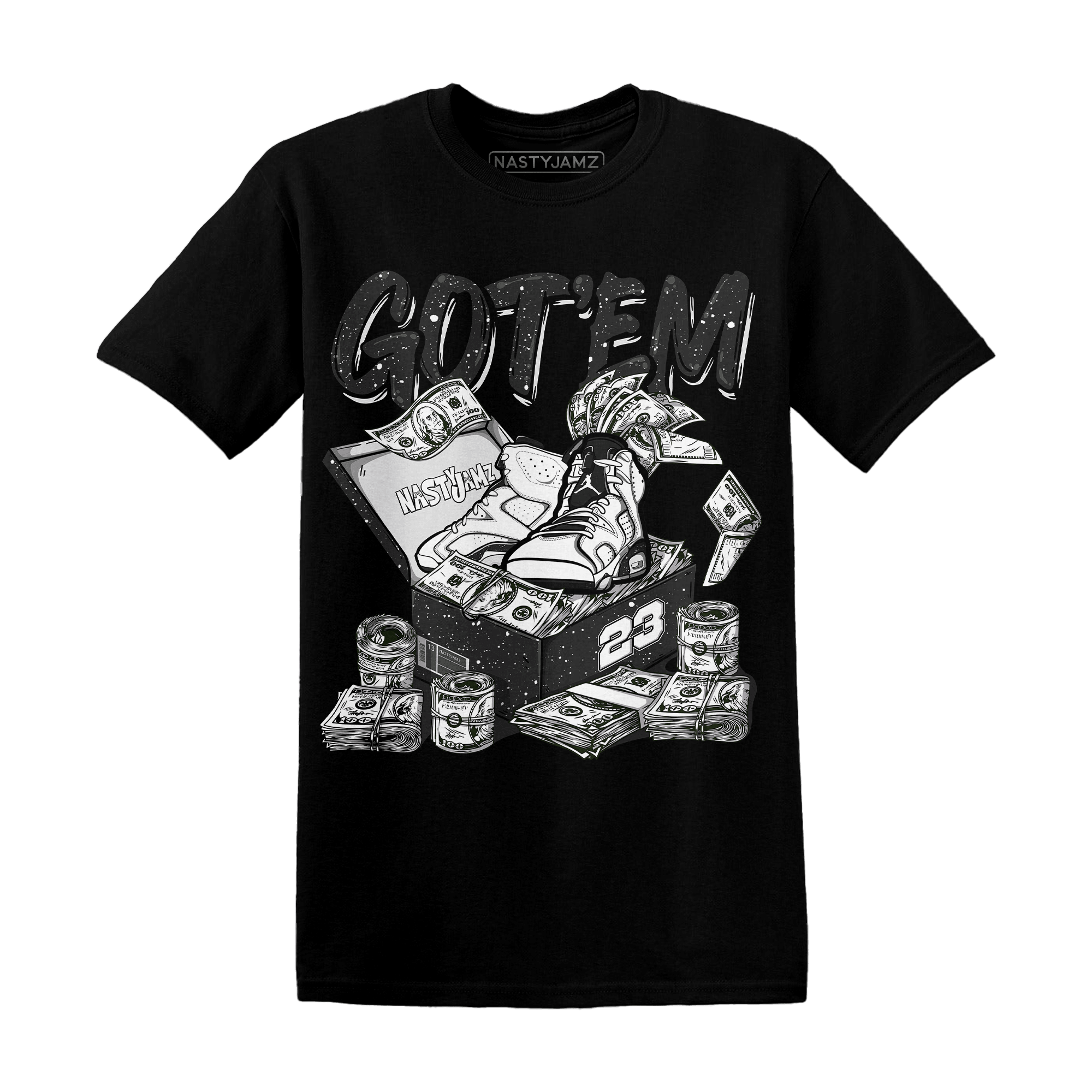 Reverse Oreo 6s T Shirt Match Dollar Sneaker Box - NastyJamz