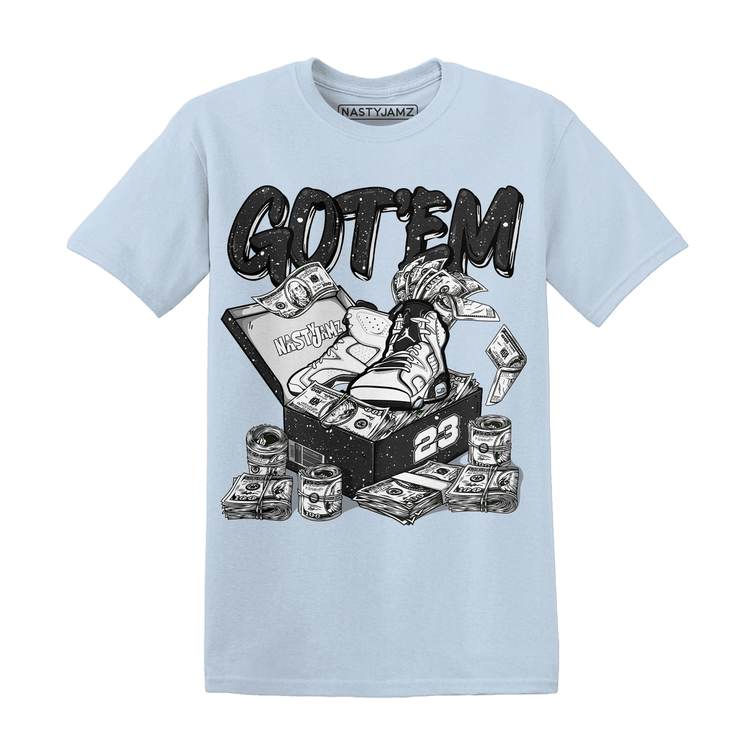 Reverse Oreo 6s T Shirt Match Dollar Sneaker Box - NastyJamz